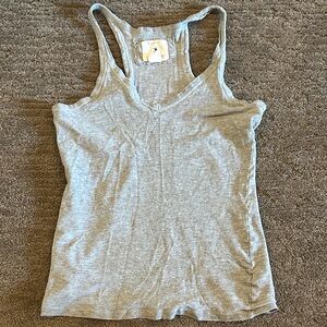 Light Gray Racerback Tank Top, Casual Everyday Layering